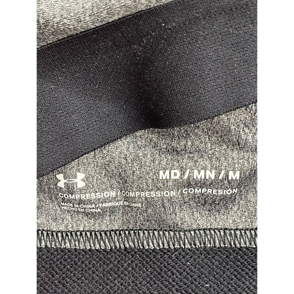 Under Armour Women's Medium Compression Sports Bra Gray & Black Criss Cross Back - Picture 5 of 6